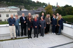 Auf der Terrasse des Mozarteums