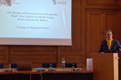 (Ausschnitt) Prof. Dr. Klaus Oschema, Direktor des Deutschen Historischen Instituts Paris, begrüßt die Mitglieder der ISZG